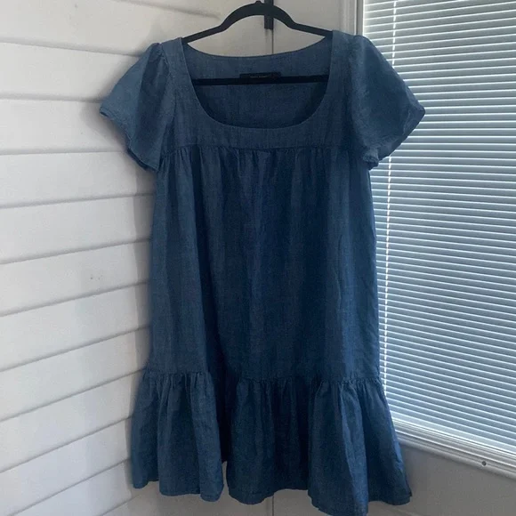 blue smock dress zara Never A Wallflower main image 0